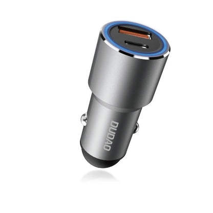 Dudao USB / USB Car Charger Type C Power Delivery Quick Charge 22.5 W Gray (R4PQ)_2