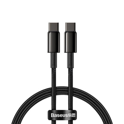 Baseus CATWJ-01 USB-C - USB-C PD QC cable 100W 5A 1m - black_0
