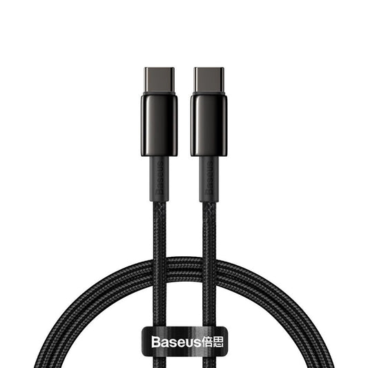 Baseus CATWJ-01 USB-C - USB-C PD QC cable 100W 5A 1m - black_0