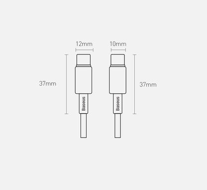 Baseus CATWJ-01 USB-C - USB-C PD QC cable 100W 5A 1m - black_25