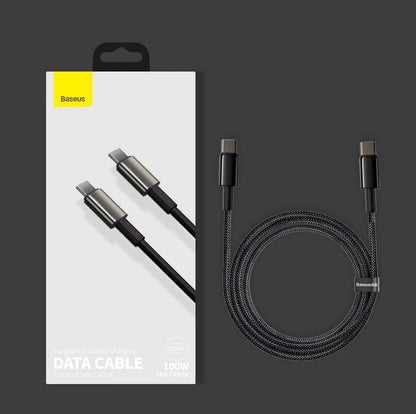 Baseus CATWJ-01 USB-C - USB-C PD QC cable 100W 5A 1m - black_26