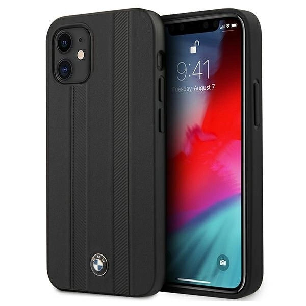 Etui BMW BMHCP12STTBK iPhone 12 mini 5,4" czarny/black hardcase Signature Tire Marks_0