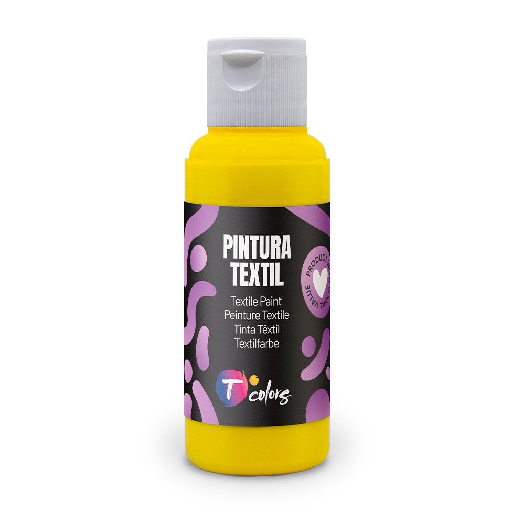 Tinta tÃªxtil amarela, 80 ml_0