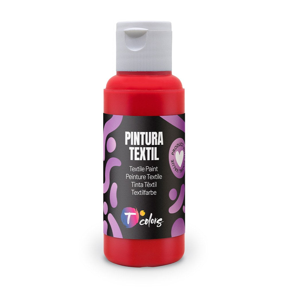 Tinta tÃªxtil vermelha, 80 ml_0