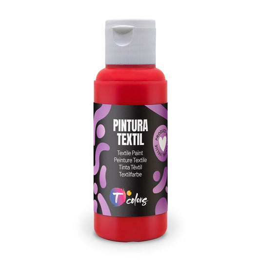 Tinta tÃªxtil vermelha, 80 ml_0
