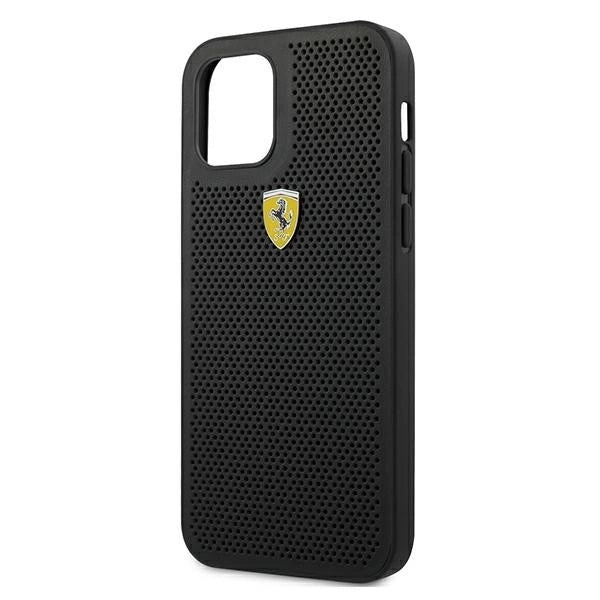 Ferrari FESPEHCP12LBK iPhone 12 Pro Max 6.7" black/black hardcase On Track Perforated_7