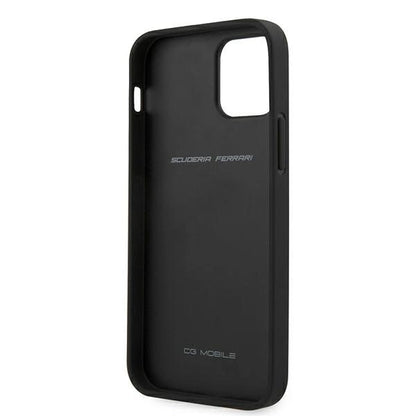 Ferrari FESPEHCP12MBK iPhone 12/12 Pro 6.1&quot; black/black hardcase On Track Perforated_8