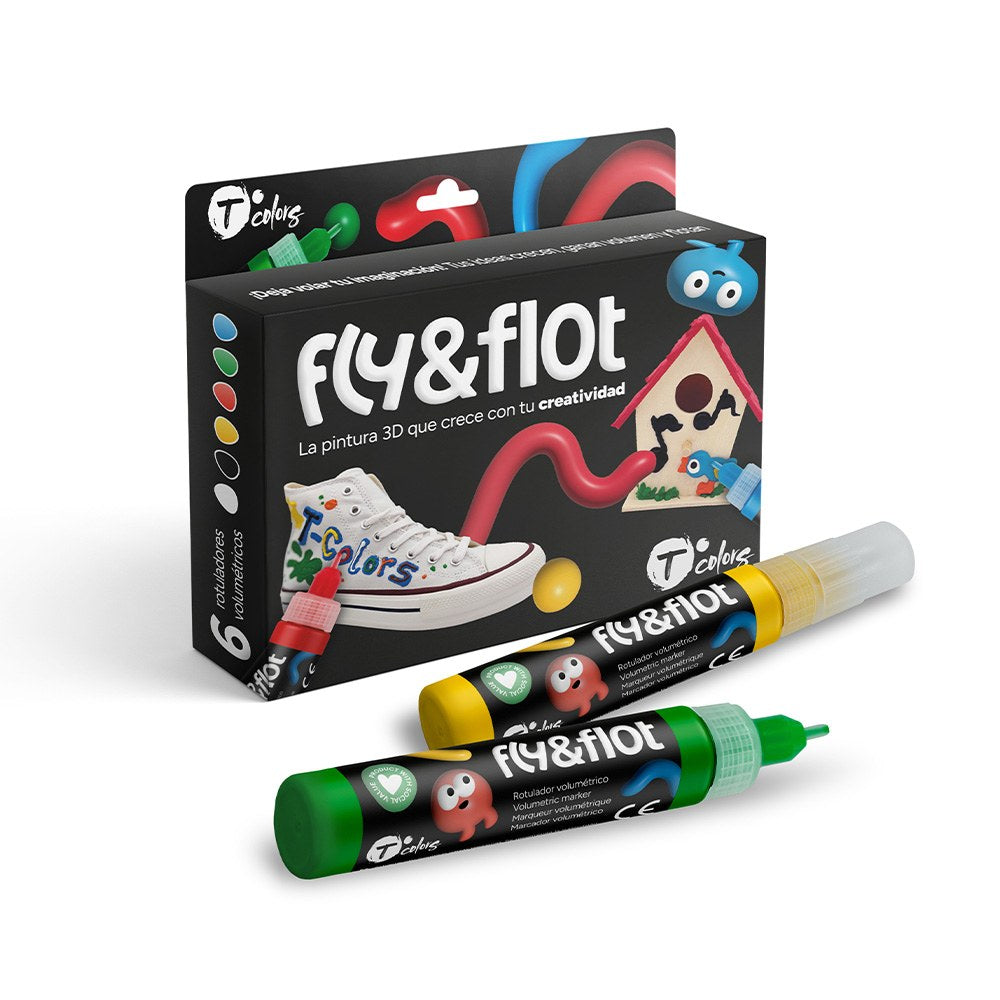 Marcadores volumÃ©tricos de pintura acrÃ­lica 3d, fly & flot_0