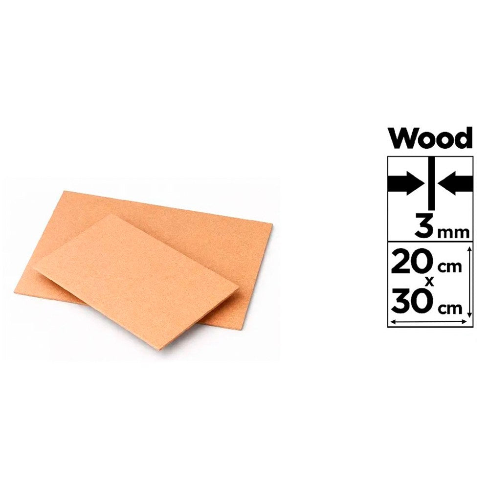 Placa de mdf para artesanato, 3 mm de espessura, 20 x 30 cm_0