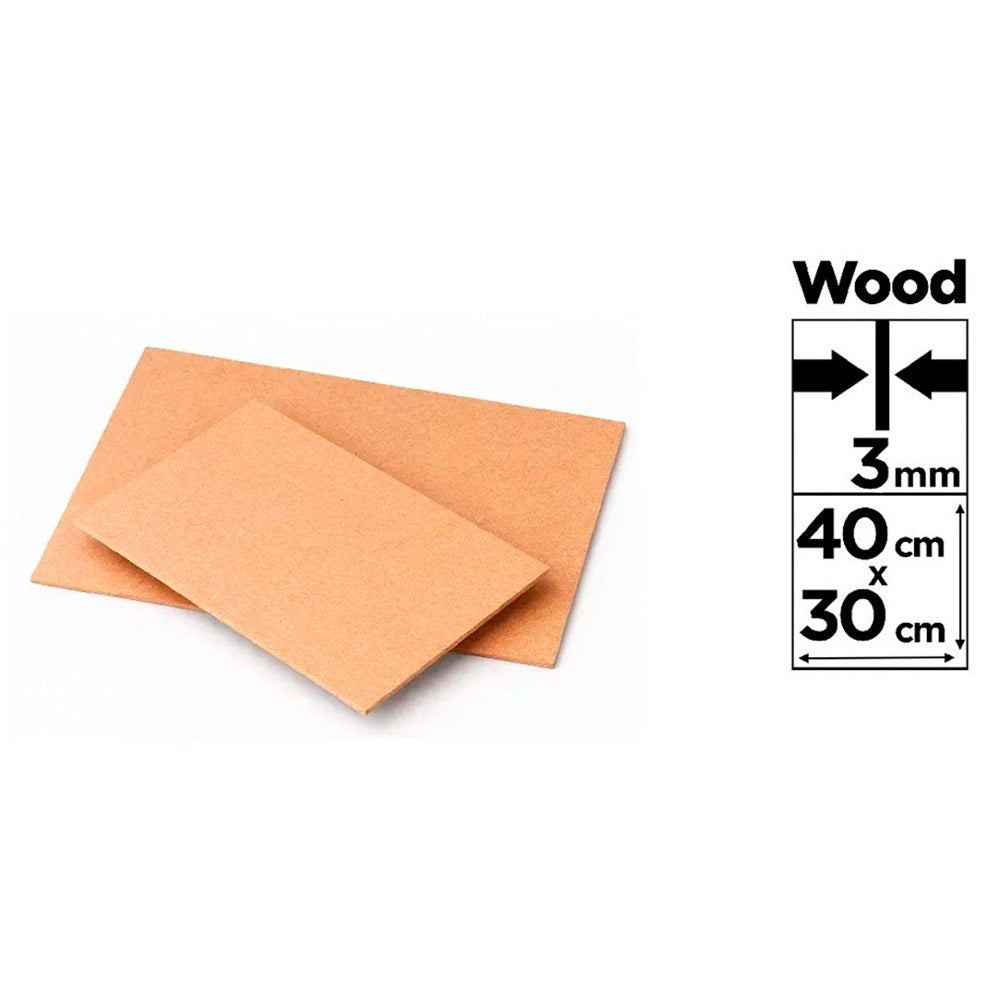 Placa de mdf para artesanato, 3 mm de espessura, 30 x 40 cm_0