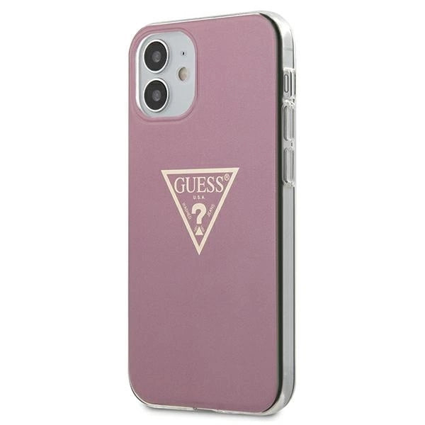 Guess GUHCP12SPCUMPTPI iPhone 12 mini 5.4" pink/pink hardcase Metallic Collection_1