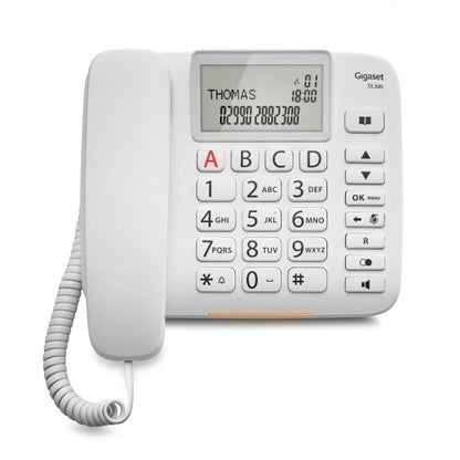 Gigaset DL380 TelÃ©fono analÃ³gico Blanco Identificador de llamadas_6