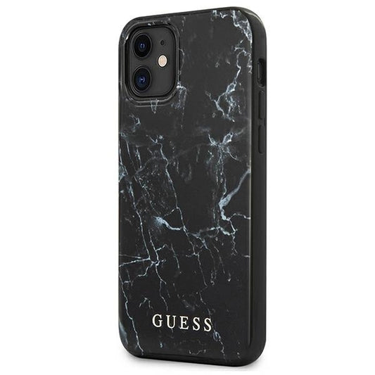 Guess GUHCP12SPCUMABK iPhone 12 mini 5,4" czarny/black hardcase Marble_0