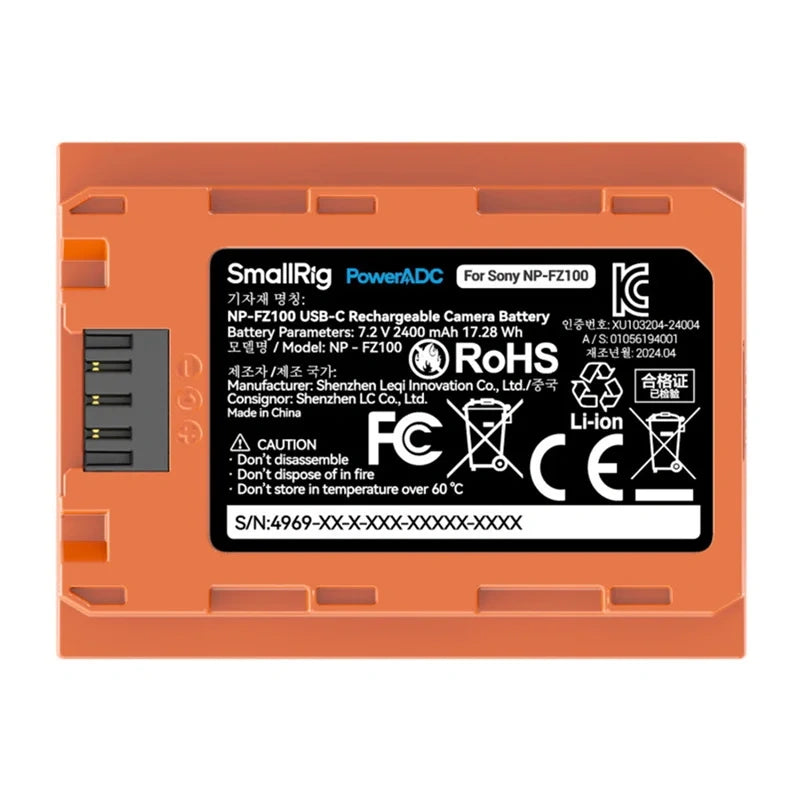 Camera battery SMALLRIG NP-FZ100 (orange)_2