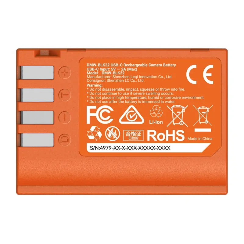 Camera battery SMALLRIG DMW-BLK22 (orange)_4