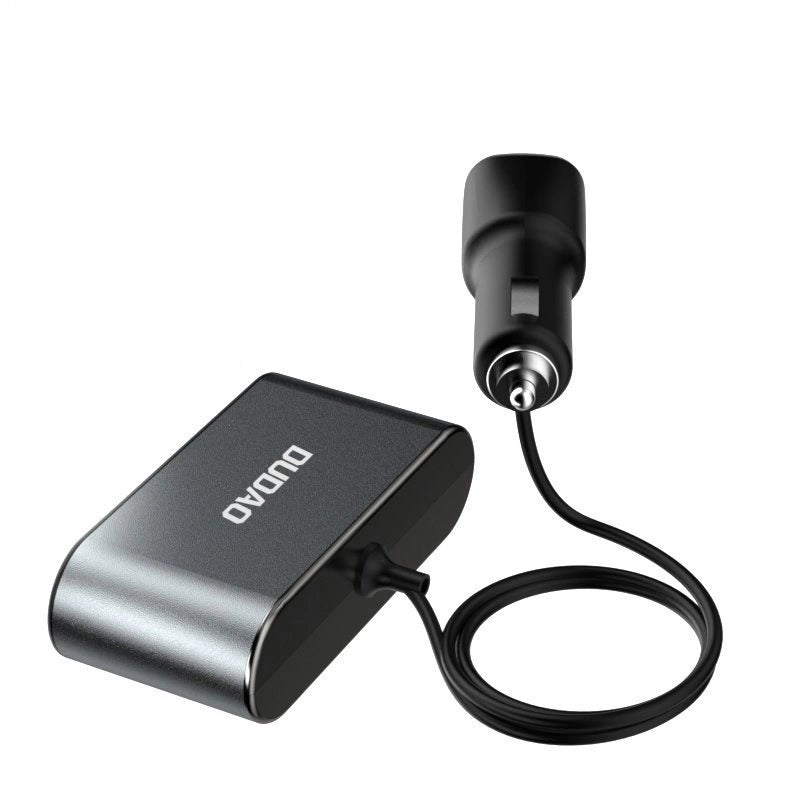 Dudao car charger 2x USB / 3x cigarette lighter splitter black (R1Pro black)_1