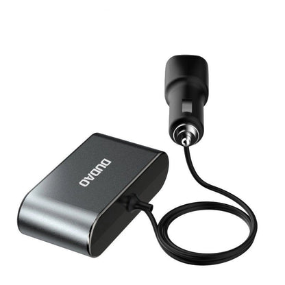 Dudao car charger 2x USB / 3x cigarette lighter splitter black (R1Pro black)_1