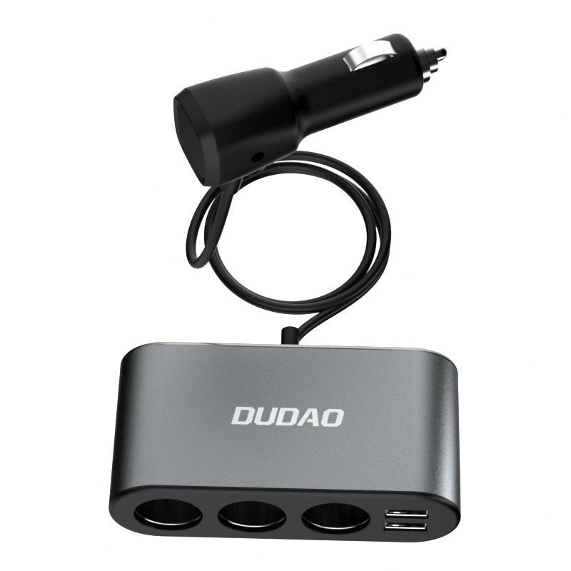 Dudao car charger 2x USB / 3x cigarette lighter splitter black (R1Pro black)_3