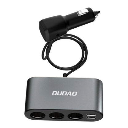 Dudao car charger 2x USB / 3x cigarette lighter splitter black (R1Pro black)_3