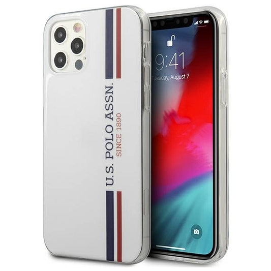 US Polo USHCP12MPCUSSWH iPhone 12/12 Pro 6,1" biały/white Tricolor Collection_0