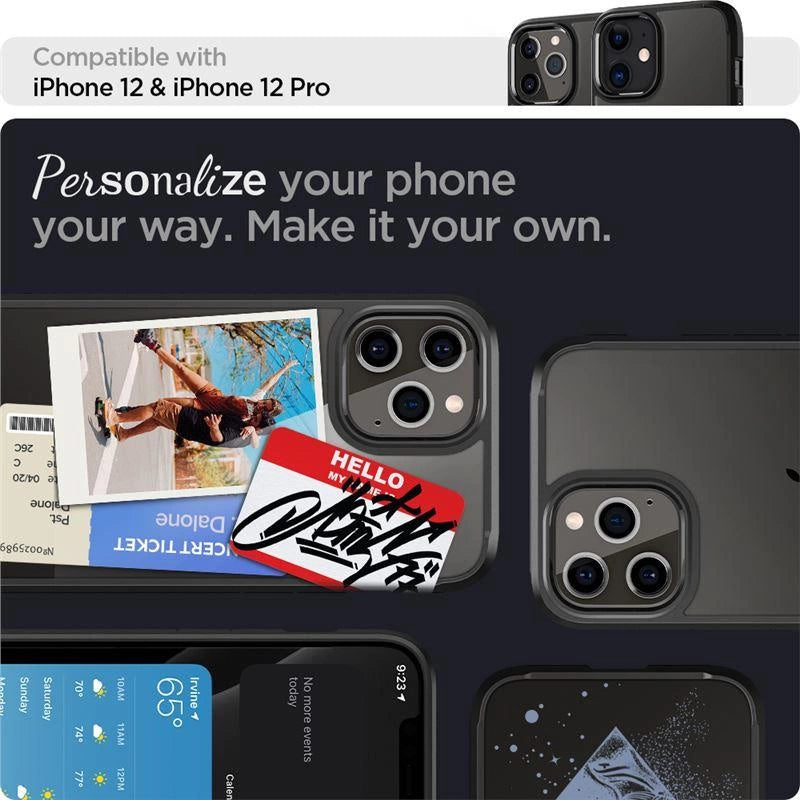 Spigen Ultra Hybrid Case for iPhone 12 / iPhone 12 Pro - Matte Black_8