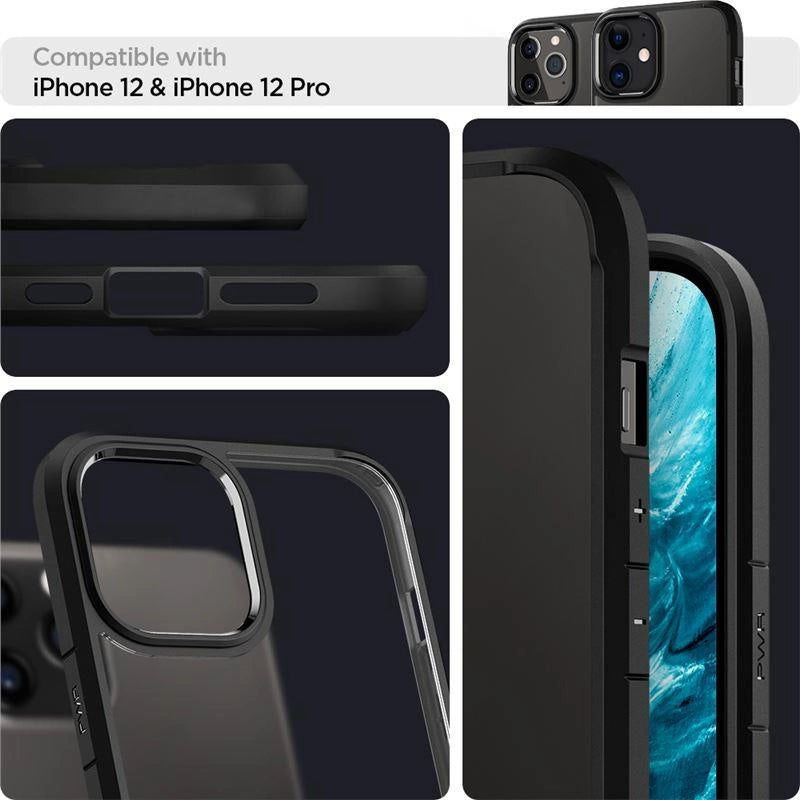 Spigen Ultra Hybrid Case for iPhone 12 / iPhone 12 Pro - Matte Black_14