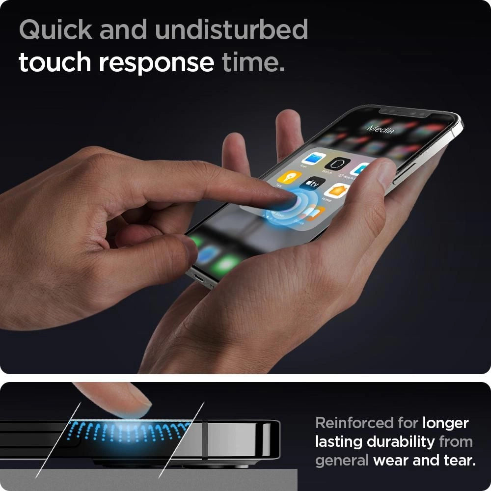 Spigen Glas.tR EZ Fit Tempered Glass for iPhone 12 / iPhone 12 Pro - 2 pcs._16