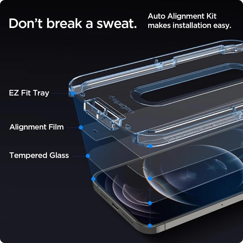 Spigen Glas.tR EZ Fit Tempered Glass for iPhone 12 / iPhone 12 Pro - 2 pcs._2