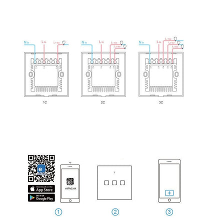 Smart Switch WiFi + RF 433 Sonoff T3 EU TX (1-channel)_15
