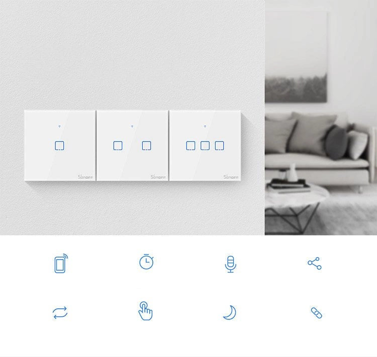 Smart Switch WiFi + RF 433 Sonoff T3 EU TX (1-channel)_8
