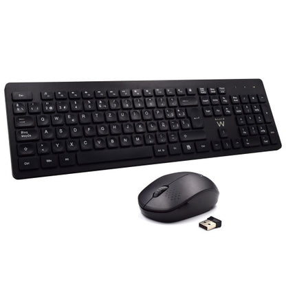 Ewent EW3256 teclado Ratón incluido Universal RF inalámbrico QWERTY Español Negro_0