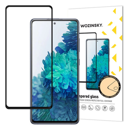 Wozinsky Tempered Glass Full Glue Super Tough Screen Protector Full Coveraged with Frame Case Friendly for Samsung Galaxy S20 FE black_0