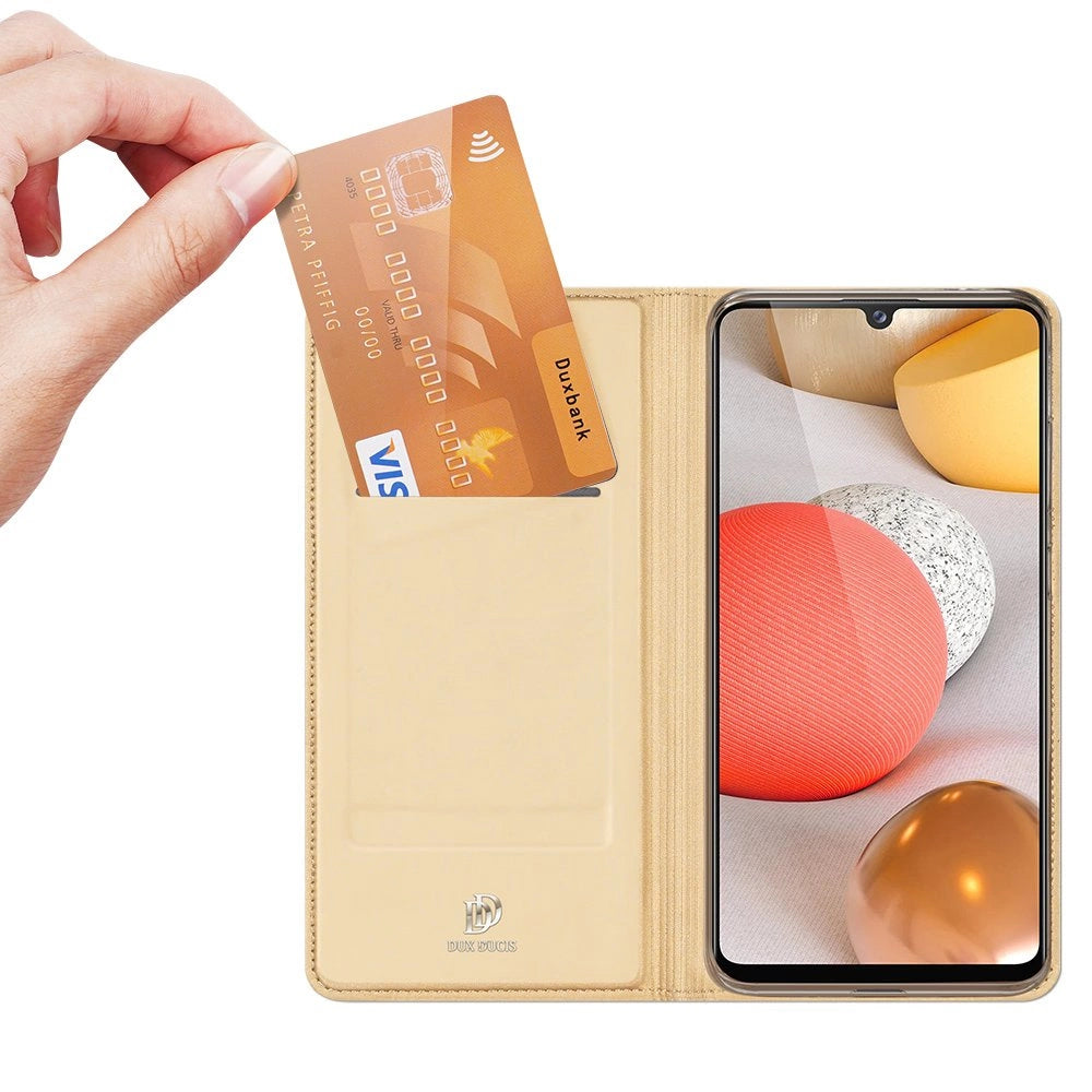 DUX DUCIS Skin Pro Bookcase type case for Samsung Galaxy A42 5G golden_1