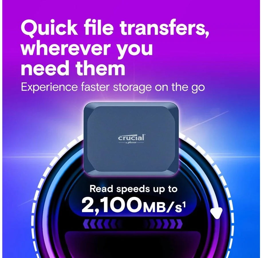 SSD Externo Portátil Crucial X10 2TB USB 3.2 Type-C Preto_2