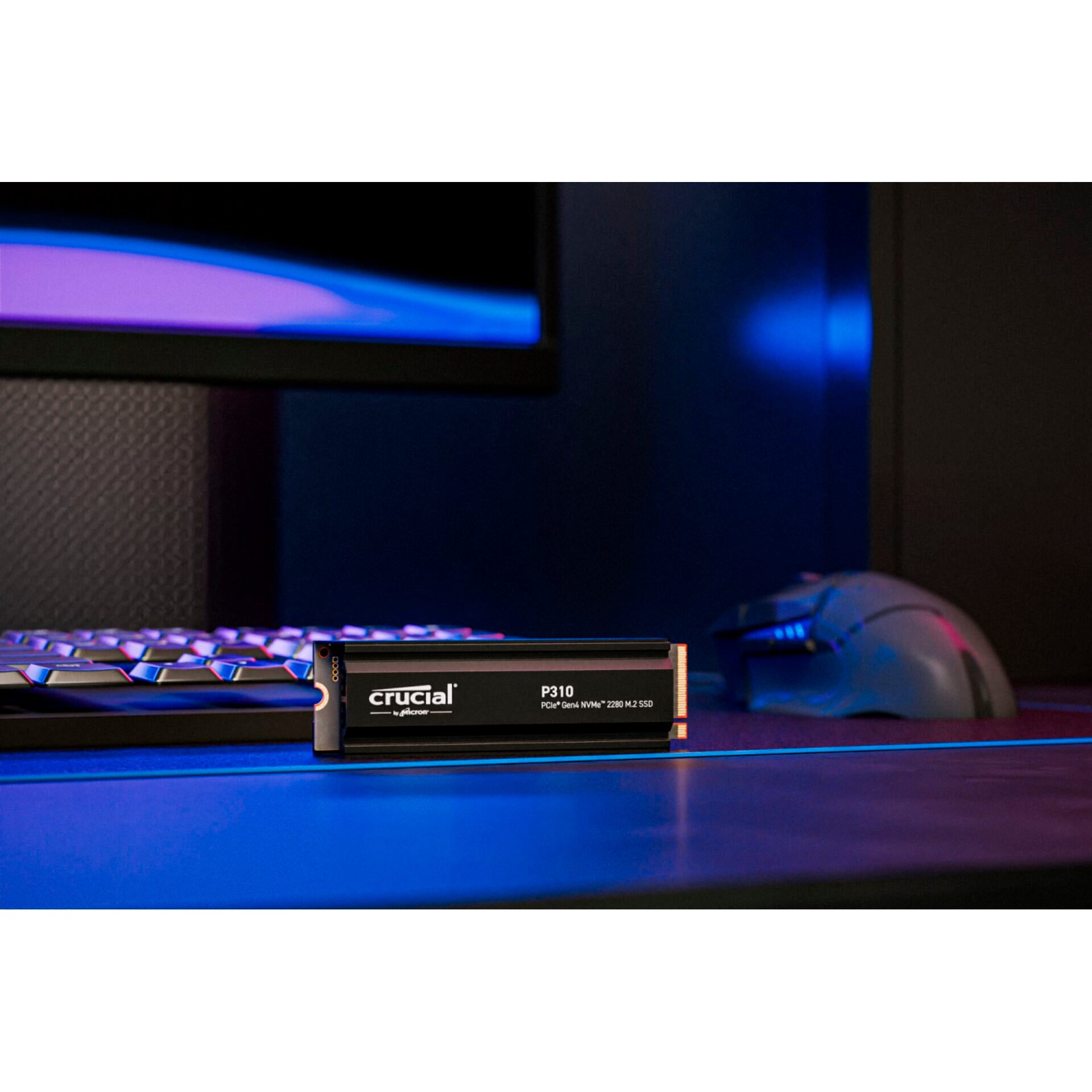 Disco SSD M.2 2280 Crucial P310 1TB c/ Heatsink QLC NAND NVMe PCIe Gen 4.0x4_4