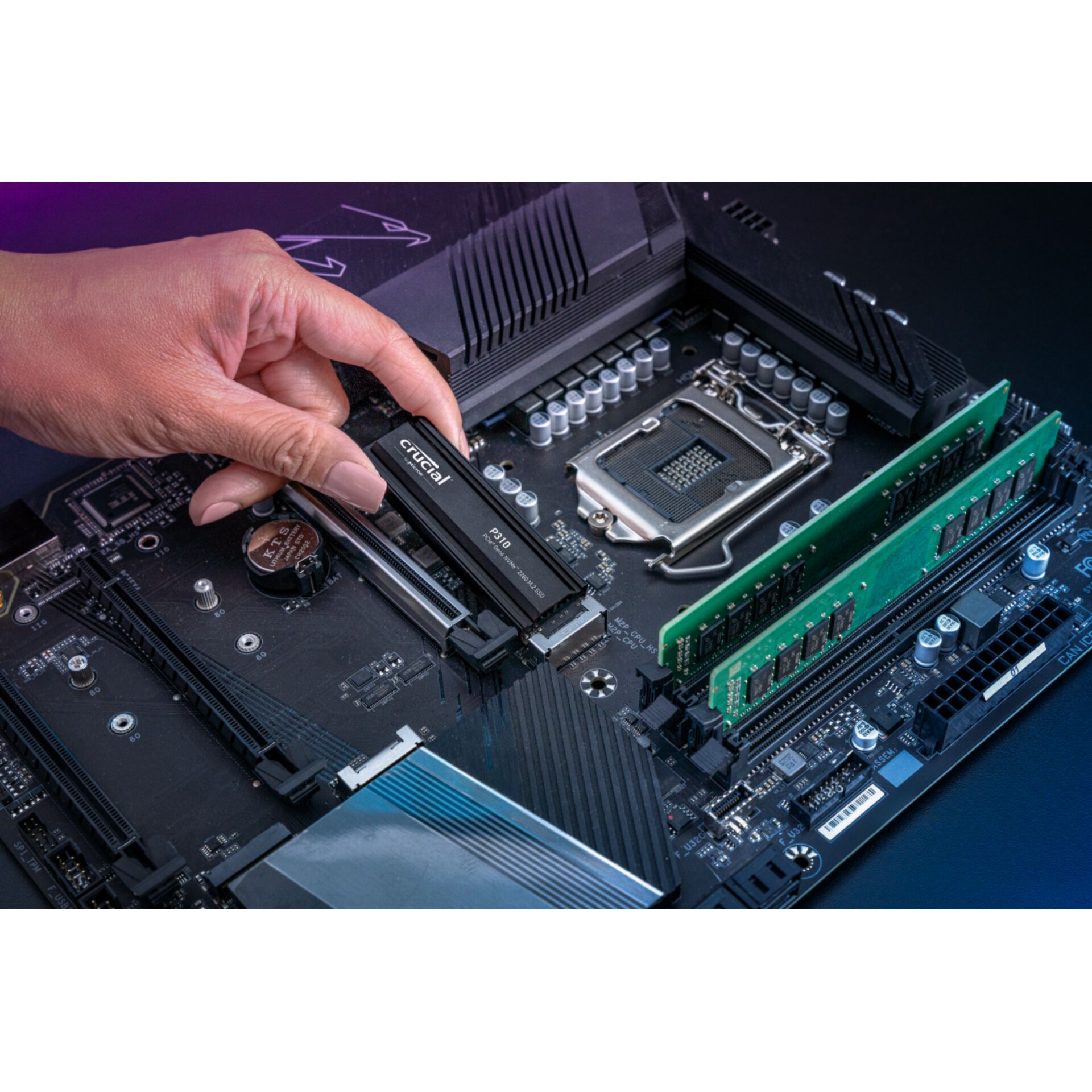 Disco SSD M.2 2280 Crucial P310 1TB c/ Heatsink QLC NAND NVMe PCIe Gen 4.0x4_6
