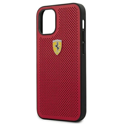 Ferrari FESPEHCP12SRE iPhone 12 mini 5.4" red/red hardcase On Track Perforated_5