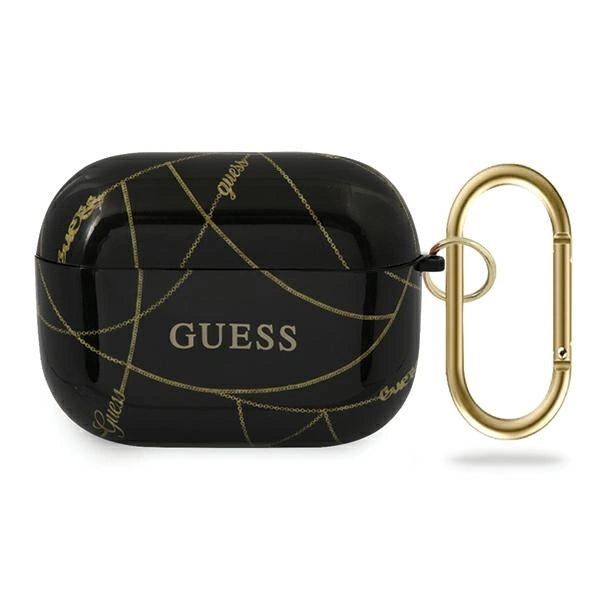 Guess GUACAPTPUCHBK AirPods Pro cover black/black Gold Chain Collection_0