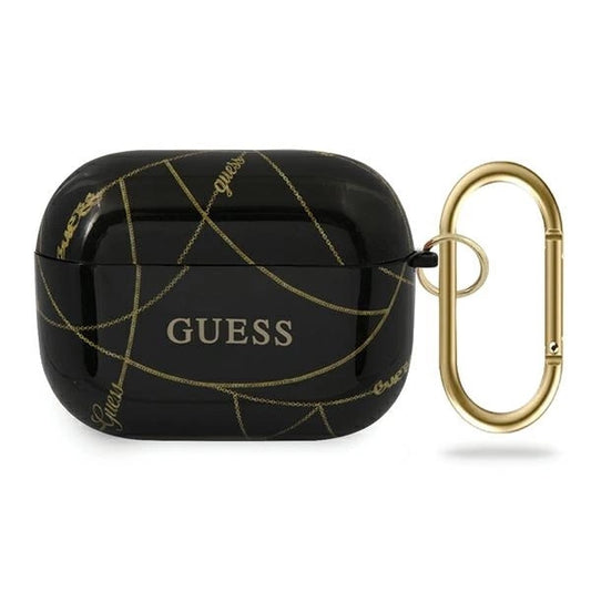 Guess GUACAPTPUCHBK AirPods Pro cover black/black Gold Chain Collection_0