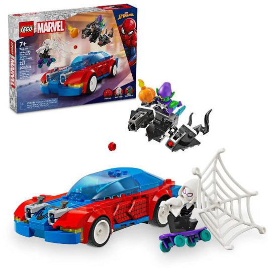 76279 Marvel Super Heroes Spider-Mans Rennauto & Venom Green Goblin, Konstruktionsspielzeug_0