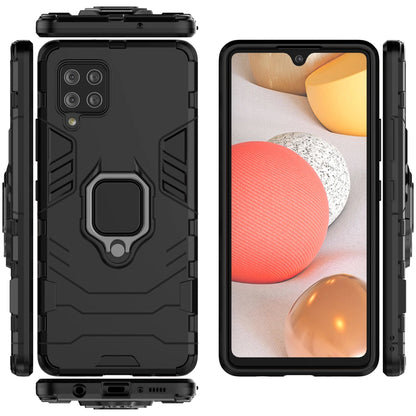 Ring Armor Case Kickstand Tough Rugged Cover for Samsung Galaxy A42 5G black_4