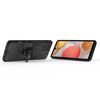 Ring Armor Case Kickstand Tough Rugged Cover for Samsung Galaxy A42 5G black_5