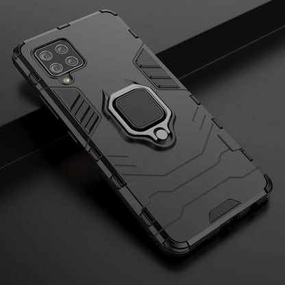 Ring Armor Case Kickstand Tough Rugged Cover for Samsung Galaxy A42 5G black_6