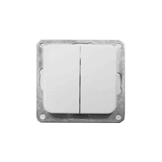 Comutador duplo de encastrar "serie term" branco 70x30x70mm (saco blÃ­ster)_0
