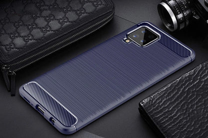 Carbon Case Flexible Cover TPU Case for Samsung Galaxy A42 5G black_5