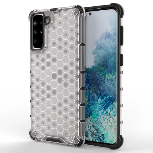 Honeycomb Case armor cover with TPU Bumper for Samsung Galaxy S21+ 5G (S21 Plus 5G) transparent_0