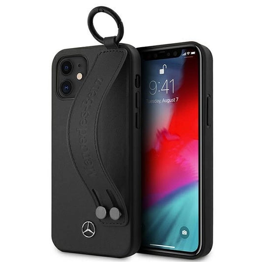 Mercedes MEHCP12SLSSBK iPhone 12 mini 5,4" czarny/black hardcase Strap Line_0