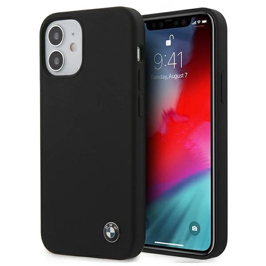 Etui BMW BMHCP12SSILBK iPhone 12 mini 5,4" czarny/black hardcase Silicone Signature_0
