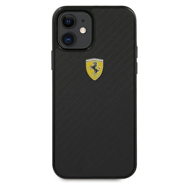 Ferrari FERCAHCP12SBK iPhone 12 mini 5.4&quot; black/black hardcase On Track Real Carbon_2