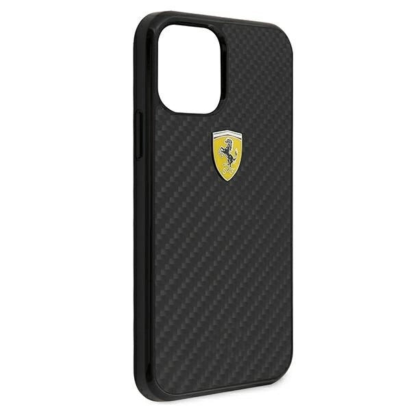 Ferrari FERCAHCP12SBK iPhone 12 mini 5.4&quot; black/black hardcase On Track Real Carbon_6